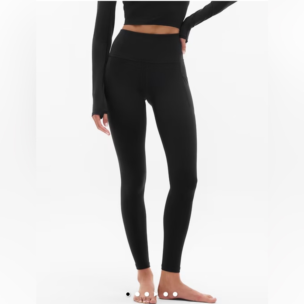 Athleta Salutation Stash High Rise Black Powervita Tight Size Medium TALL - Picture 9 of 10